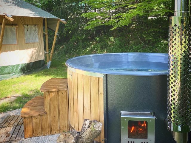 Wood Heated Hot tub